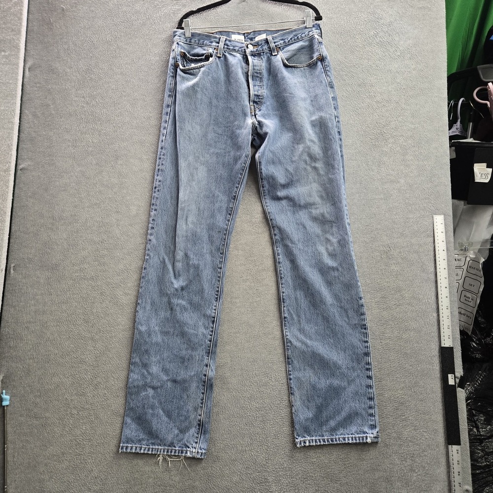 VINTAGE Levi's 501 Men Jeans 34X36 Blue Denim Original Button Fly Y2K Distressed